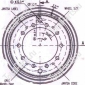 ASTEN JANT 8.00-20 ДИСК КОЛЕСНЫЙ СВАРНОЙ