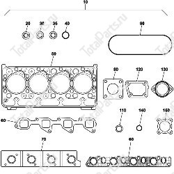 TOTALPARTS 000055215 КОМПЛЕКТ ПРОКЛАДОК ГБЦ