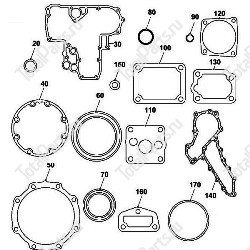 TOTALPARTS 000055216 КОМПЛЕКТ ПРОКЛАДОК ДВИГАТЕЛЯ