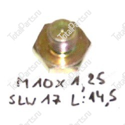 SIZE M10x1.25 ЗАГЛУШКА