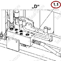SIZE 218x95x25x4x8.5x1x8. ГИДРАВЛИЧЕСКИЙ КОННЕКТОР