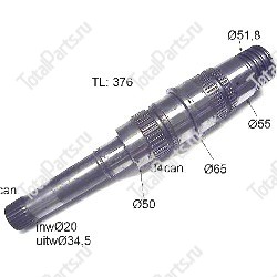 SIZE 51.8*376*55*65*34*50 ВАЛ