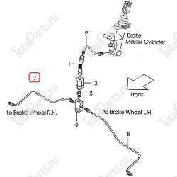 TCM 218G542601 ТРУБКА ТОРМОЗНАЯ ПРАВАЯ