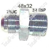 SIZE 7/8JIC*3/4BSP*48*32 ФИТИНГ ДЛЯ ГИДРОКОНТУРА