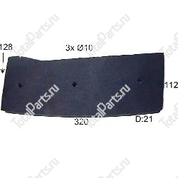 SIZE 128x3x10x112x320x21 ЗВУКОИЗОЛЯЦИЯ | ЗАПЧАСТИ ДЛЯ ПОГРУЗЧИКОВ