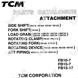 TCM FB10-7 КАТАЛОГ ЗАПЧАСТЕЙ НАВЕСНОГО ОБОРУДОВАНИЯ