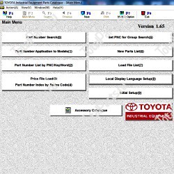 TOYOTA INDUSTRIAL EQUIPMENT КАТАЛОГ ЗАПЧАСТЕЙ V1.65 ТЕХНИКИ