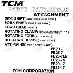 TCM FB20-17 КАТАЛОГ ЗАПЧАСТЕЙ НАВЕСНОГО ОБОРУДОВАНИЯ