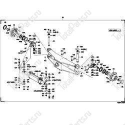 TOYOTA 438501664171 УПРАВЛЯЕМЫЙ МОСТ В СБОРЕ