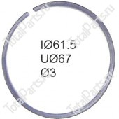 SIZE 61.5*67*3 СТОПОРНАЯ ШАЙБА