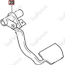 TOYOTA 471011331071 ПЕДАЛЬ ТОРМОЗА В СБОРЕ