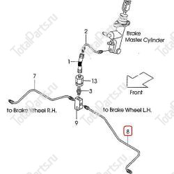 TCM 218G542621 ТРУБКА ТОРМОЗНАЯ ЛЕВАЯ