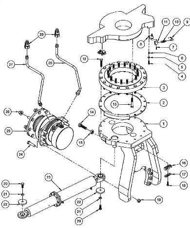 Rear Arm Assembly Combilift C6000 / C8000 / C10000 / C12000 spare parts manual | Запчасти для погрузчиков Комбилифт купить по выгодным ценам в интернет-магазине TotalParts.ru | Free Combilift spare parts catalogue | Запчасти для вилочных погрузчиков и складской техники Combilift