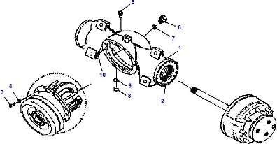 Drive Axle Gp - Single Shoe Type Brake Parts 3 of 3 - КОЛЕСНЫЕ ТОРМОЗНЫЕ МЕХАНИЗМЫ НА ПОГРУЗЧИКИ DAEWOO-DOOSAN D35S5 / D40S5 / D45S5 / D50SC5 (N2/N3/N4/N5) | Интернет-магазин запчастей для погрузчиков - запчасти daewoo на вилочный погрузчик - запчасти на ремонт погрузчиков дэу - запчасти для погрузчика