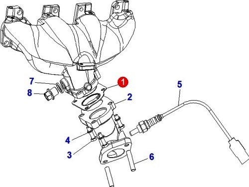 gasket exhaust manifold gp g424fe | Схема присоединения выхлопной трубы погрузчика Дэу с двигателем G424Fe | запчасти для ремонта погрузчика Daewoo - Doosan | Запчасти для погрузчиков купить по выгодным ценам в интернет-магазине TotalParts.ru в наличии недорого!