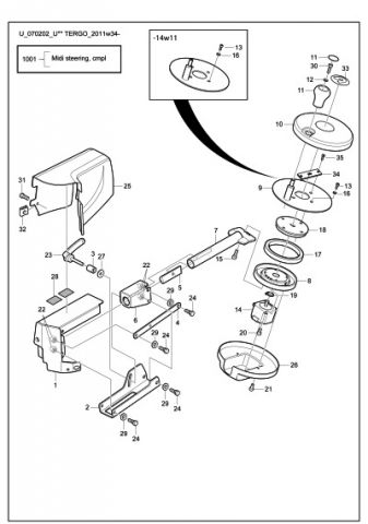 КАТАЛОГ ЗАПЧАСТЕЙ НА РИЧТРАКИ ATLET - UNICARRIER | РУЛЕВОЕ УПРАВЛЕНИЕ U**TERGO_2011w34- | Parts Manual Reach Trucks UHD UHX ULS UND UMS UFW URS UNICARRIER -> 1001 Midi steering, cmpl | КАТАЛОГ ПОДБОРА ЗАПЧАСТЕЙ И КОЛЁС НА РИЧТРАКИ UNICARRIER (ATLET) СЕРИИ UHD • UHX • ULS • UND • UMS • UFW • URS
