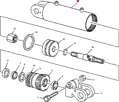 Схема из каталога запчастей Daewoo-Doosan - CYLINDER GP - TILT DAEWOO-DOOSAN FORKLIFT G15-18S-2_G20SC-2 J5 J6 J7 J8 JB JC | Каталоги запчастей погрузчиков Дусан-Дэу для поиска запчастей по модели погрузчика / складской техники + огромный склад запасных частей для отправки по всей территории России!