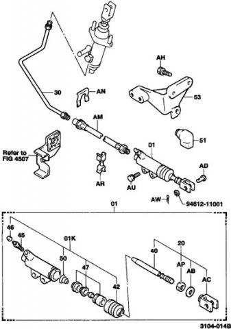 3104014B ЦИЛИНДР ВЫКЛЮЧЕНИЯ СЦЕПЛЕНИЯ (9310-9808) MTM -> СЦЕПЛЕНИЕ-МЕХАНИЧЕСКАЯ КПП -> БЕСПЛАТНЫЙ КАТАЛОГ ЗАПЧАСТЕЙ ДЛЯ ПОГРУЗЧИКОВ TOYOTA 6FD20/6FG20 / TOYOTA 6FD25/6FG25 / TOYOTA 6FD30/6FG30 | TOYOTA FORKLIFT SPAREPARTS CATALOGUE / SPARE PARTS LIST -> 3104014B CLUTCH RELEASE CYLINDER (9310-9808) MTM | Продажа запчастей и комплектующих для складской техники Тойота (Тоёта). Подбор! Доставка по РФ! Запчасти на погрузчики Тойта доставим в любой регион. Прямые поставки Toyota forklift parts. Доступная цена на TotalParts.ru