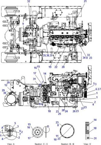 SPARE PARTS MANUAL MOUNTING GP - POWER TRAIN DAEWOO-DOOSAN D35/45S-5, D50SC-5, В55SС-5 N2/N3/N4/N5/FDB01/FDB02/FDB03/FDB04/FDB05/FDB06/FDB07/FDB08/FDB09 | КАТАЛОГ ЗАПЧАСТЕЙ ПОГРУЗЧИКОВ DAEWOO-DOOSAN D35/45S-5, D50SC-5, В55SС-5 (N2/N3/N4/N5/FDB01/FDB02/FDB03/FDB04/FDB05/FDB06/FDB07/FDB08/FDB09) МОНТАЖ - СИЛОВАЯ ПЕРЕДАЧА | Запчасти для погрузчиков Daewoo Doosan (ДеуДусан)