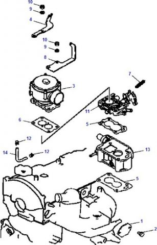 Carburetor Gp Lp DAEWOO-DOOSAN G20E3 / G25E3 / G30E3 spare parts manual | запчасти на Дэу - Дусан погрузчик каталог запчастей | Запчасти для вилочных погрузчиков Daewoo-Doosan