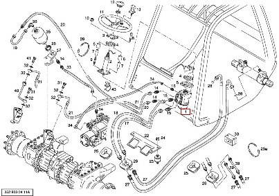 Forklift spare patrs Linde H35/45T-03 Hydrostatic steering with lines 352-03 | Каталог запчастей на погрузчик Линде H35/45T-03 - РУЛЕВОЕ УПРАВЛЕНИЕ | Предлагаем запасные части для автопогрузчиков Linde (Линдэ) со склада в Москве