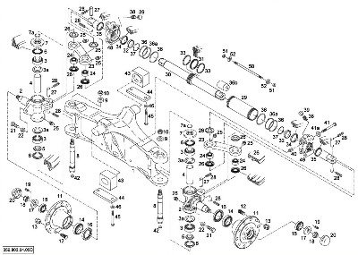 СХЕМА РУЛЕВОГО МОСТА НА ПОГРУЗЧИК  ПОГРУЗЧИКОВ LINDE H30G, H30T/G, H35D, H35G, H35T, H35T/G, H40D, H40T, H45D, H45T СЕРИЙ 352-04 | каталоги запчастей линда бесплатно + запчасти на погрузчики линда со склада в Москве по низким ценам