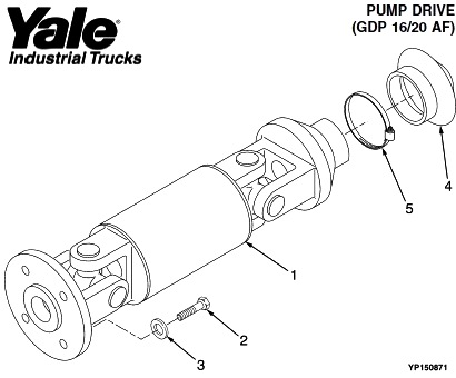 ПРИВОД ГИДРОНАСОСА ДЛЯ ПОГРУЗЧИКОВ YALE GDP/GLP16-20AF (B810) | ЗАПЧАСТИ ДЛЯ ПОГРУЗЧИКОВ YALE GDP16AF, GLP16AF, GDP18AF, GLP18AF, GDP20AF, GLP20AF | КАТАЛОГ ЗАЧАСТЕЙ YALE GDP/GLP16-20AF СЕРИИ B810 | PUMP DRIVE YALE GDP 16/20 AF SPARE PARTS MANUAL
