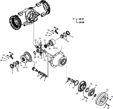 OCD ТОРМОЗНОЙ МЕХАНИЗМ ПОГРУЗЧИКОВ DAEWOO-DOOSAN D35S5 / D40S5 / D45S5 / D50SC5 (N2/N3/N4/N5) - Drive Axle Gp - OCD Type Brake Part 1 of 3 | Запчасти погрузчика цена, где купить в Москве / Запчасти для складской техники / Запасные части для погрузчиков Дусан Дэу