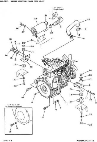 KOMATSU FORKLIFT ENGINE MOUTING PARTS FOR ISUZU C240 | КАТАЛОГ ЗАПЧАСТЕЙ ПОГРУЗЧИКА KOMATSU FD15HT-15 С ДВИГАТЕЛЕМ C-240 ISUZU | запчасти на погрузчик коматсу купить недорого со склада в Реутов МО | Запчасти к складской технике и вилочным погрузчикам Komatsu – по выгодной цене