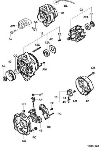 ALTERNATOR ASSY -> TOYOTA 8FD15/18 FORKLIFT SPARE PARTS (TOYOTA Industrial Equipment Parts Catalogue) | СТРАНИЦЫ ИЗ ОРИГИНАЛЬНОГО КАТАЛОГА ЗАПЧАСТЕЙ НА ВИЛОЧНЫЙ ПОГРУЗЧИК TOYOTA 62-8FD15 / TOYOTA 62-8FD18 -> 1903148 ГЕНЕРАТОР ТОКА (0608- ) 1DZ В БЕСПЛАТНОМ ДОСТУПЕ | Купить запчасти для погрузчиков Toyota (Тойота) - Шины и Запчасти на погрузчик Toyota купить в России в каталоге интернет-магазина TotalParts.ru