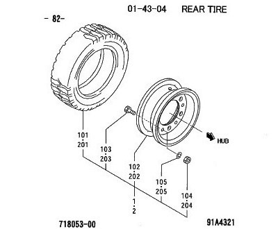 КОЛЁСА РУЛЕВОГО МОСТА ДЛЯ ПОГРУЗЧИКОВ MITSUBISHI FG15N (FG15NT) | REAR TIRE FOR MITSUBISHI FORKLIFT SPAREPARTS | Запчасти для вилочных погрузчиков Mitsubishi - поставляем любые запчасти для любых погрузчиков Mitsubishi в наличии и под заказ