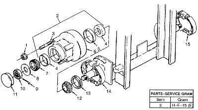 HYSTER A1.50XL A203 BRAKE DRUM - СХЕМА ИЗ КАТАЛОГА HYSTER A1.50XL A203 ТОРМОЗНАЯ СИСТЕМА ТОРМОЗНЫЕ БАРАБАНЫ | Запчасти для вилочных погрузчиков в Москве, запасные части Hyster для погрузчиков, запчасти для автопогрузчиков Hyster, купить запчасти на погрузчик Hyster | В наличии и под заказ запасные части для вилочных погрузчиков Hyster. Прямые поставки запчастей Хайстер