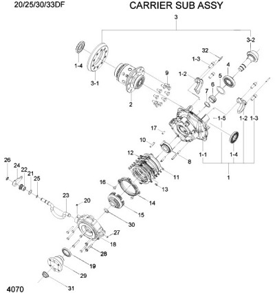 CARRIER HYUNDAI 20/25/30/33DF-7 FORKLIFT SPAREPARTS MANUAL| ВЕДУЩИЙ МОСТ ПОГРУЗЧИКОВ HYUNDAI 20/25/30/33DF-7 | Запчасти на погрузчик в Москве - каталоги подбора запчастей Hyundai бесплатно