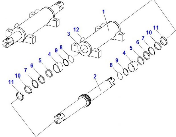 РУЛЕВОЙ ЦИЛИНДР ПОГРУЗИКА DAEWOO-DOOSAN D20S5-2,D20/25/30/33S-5 D35C-5 SER. QC/QD/QE/FDA04/FDA05/FDA06/FDA07FDA08 | POWER STEER CYLINDER DAEWOO-DOOSAN FORKLIFT SPAREPARTS CATALOGUE | Шины и запчасти для вилочных погрузчиков Москва - есть в наличии!