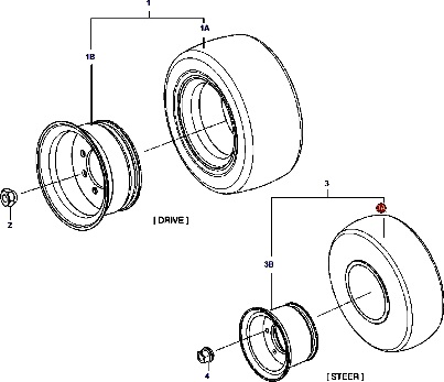 WHEEL AND TIRE GP - SOLID FORKLIFT DAEWOO-DOOSAN B18X-5 / B20X-5 SPARE PARTS MANUAL (СХЕМА ИЗ КАТАЛОГА ЗАПЧАСТЕЙ ДЭУ-ДУСАН: КОЛЁСА ВЕДУЩЕГО И РУЛЕВОГО МОСТОВ DAEWOO-DOOSAN B18X-5 / B20X-5) | КАТАЛОГ ЗАПЧАСТЕЙ  ПОГРУЗЧИКОВ DAEWOO B16X5 / B18X5 / B20X5 | Запчасти На Дусан Вилочный погрузчик – Daewoo Doosan | Запчасти для погрузчиков DAEWOO DOOSAN (ДеуДусан)