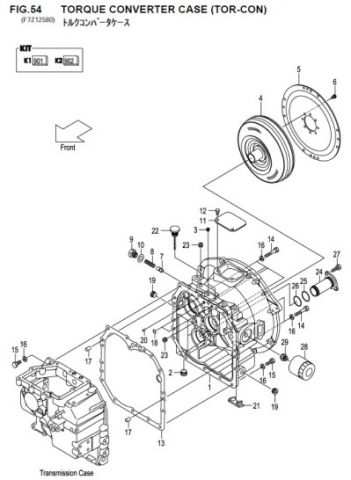 ГИДРОТРАНСФОРМАТОР ПОГРУЗЧИКОВ TCM FHD15C3Z / TCM FHD15T3Z / TCM FHD18C3Z / TCM FHG18T3Z | КАТАЛОГ ЗАПЧАСТЕЙ НА ПОГРУЗЧИКИ FHD15/18(C,T)3Z | FIG.54 TORQUE CONVERTER CASE (TOR-CON) FORKLIFT TCM FHD15C3Z / TCM FHD15T3Z / TCM FHD18C3Z / TCM FHG18T3Z | Запчасти для погрузчиков ТСМ с доставкой по РФ - литые шины с перебортировкой и запчасти для погрузчиков TCM (ТСМ)