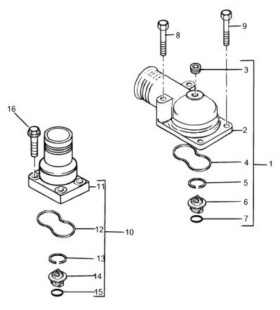 PERKINS 1004-42 ENGINE SPARE PARTS CATALOG | 00/20 WATER OUTLET AND INLET - FROM U892126D LINDE FORKLIFT | Любые запчасти для любых погрузчиков LINDE в наличии и под заказ из Европы