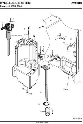 HYDRAULIC SYSTEM Reservoir CROWN ESR 5000 SERIES PARTS MANUAL ГИДРАВЛИЧЕСКАЯ СИСТЕМА РИЧТРАКА CROWN ESR5000 | Всегда большой выбор запчастей Краун в наличии на складе, доставка запасных частей на складскую технику по РФ | Запчасти для ричтраков – Доставка - Купить запасные части для ричтраков в Москве