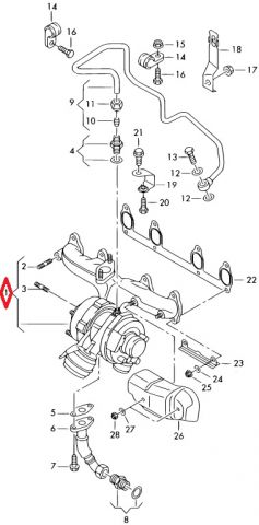 КАТАЛОГ ЗАПЧАСТЕЙ LINDE | ТУРБИНА В СБОРЕ ДЛЯ ПОГРУЗЧИКОВ LINDE H40 / H45 / H50 | СЕРИЙ 394-01