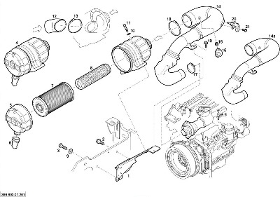 КАТАЛОГ ЗАПЧАСТЕЙ НА ПОГРУЗЧИК LINDE H50D-03, LINDE H50T-03, LINDE H60D-03, LINDE H60T-03, LINDE H70D-03, LINDE H70T-03, LINDE H80D-03, LINDE H80T-03 396 СЕРИИ / ПОДАЧА ВОЗДУХА ДЛЯ ДВИГАТЕЛЯ И ВОЗДУШНЫЙ ФИЛЬТР ДИЗЕЛЬНОЙ ВЕРСИИ |  ENGINE LINDE FORKLIFT -> POWER UNIT: ENGINE/MOTOR -> AIR SUPPLY FOR ENGINE AND AIR FILTER VERSION DIESEL SPAREPARTS MANUAL | Купить запчасти для вилочного погрузчика по безналу с НДС, низкие цены, быстрая доставка от 1-2 часов, возможность оплаты