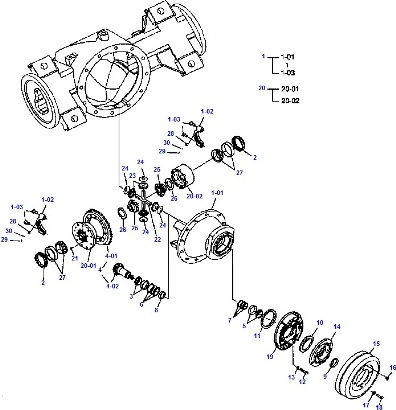 ТОРМОЗНОЙ МЕХАНИЗМ ЧАСТЬ 1 ИЗ 3 - ТОРМОЗНОЙ МЕХАНИЗМ ПОГРУЗЧИКОВ DAEWOO-DOOSAN D35S5 / D40S5 / D45S5 / D50SC5 (N2/N3/N4/N5) | Drive Axle Gp - Single Shoe Type Brake Parts 1 of 3 | Каталоги запчастей для вилочных погрузчиков Дэу