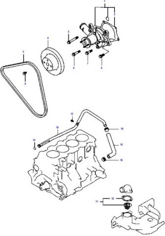 КАТАЛОГ ЗАПЧАСТЕЙ ДВИГАТЕЛЯ HYUNDAI G420 / HYUNDAI G420E - ВОДЯНАЯ ПОМПА ДВИГАТЕЛЯ HYUNDAI G420 / HYUNDAI G420E |  Купить запчасти на погрузчики Daewoo Doosan - запчасти на ремонт и обслуживание погрузчиков Дусан Дэу