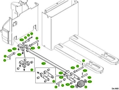 LOAD LIFTING SYSTEM - LEVERS STILL ECU-SF20 ELECTRIC LOW LIFT PALLET TRUCK WITH HINDED PLATFORM SPAREPARTS MANUAL | УСТРОЙСТВО ПОДЪЕМА И ГРУЗОВЫЕ РОЛИКИ ПЕРЕВОЗЧИКА ПАЛЕТ STILL ECU-SF20 | КАТАЛОГ ЗАПЧАСТЕЙ НА ПОВОДКОВЫЕ ЭЛЕКТРОТЕЛЕЖКИ STILL STILL ECU-SF20 | Запчасти для погрузчиков и складской техники STILL в Москве — низкие цены + наличие на складе в Москве