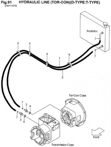 СХЕМА ИЗ КАТАЛОГА TCM - HYDRAULIC LINE TOR-CON D-TYPE: T-TYPE TCM FG15C9H - FG15T9H - FG18C9H - FG18T9H - FD15C9H - FD15T9H - FD18C9H - FD18T9H | Запчасти на погрузчик ТСМ в МО (Реутов) | Запчасти для вилочных погрузчиков - Вилочные погрузчики TCM запасные части для ремонта и обслуживания