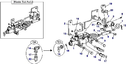 КАТАЛОГ ЗАПЧАСТЕЙ ДЛЯ ПОГРУЗИКА DAEWOO-DOOSAN D20/30S5 - ГЛАВНЫЙ ТОРМОЗНОЙ ЦИЛИНДР НА ПОГРУЗЧИКИ DAEWOO-DOOSAN D20/30S5 QC/QD/QE | Каталоги и запчасти для погрузчиков DAEWOO DOOSAN (ДеуДусан)