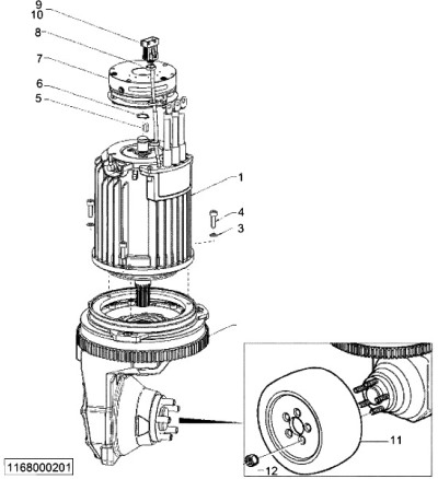 ВЕДУЩАЯ ТРАНСМИССИЯ - ВЕДУЩИЕ КОЛЁСА НА ШТАБЕЛЕРЫ LINDE L14/L16/L14AP/L16AP СЕРИЙ 1168-01 | каталог запчастей на ричтрак линда - цена на ролики, колёса и запасные части для ричтраков Linde (Линде)