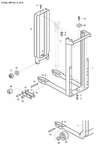РИСУНОК ИЗ КАТАЛОГА ЗАПЧАСТЕЙ ATLET/UNICARRIERS A-ERGO AJN ATLET/UNICARRIERS ALL ATLET/UNICARRIERS ASN ATLET/UNICARRIERS ATF | МАЧТА/РАЗДВИЖНЫЕ НОГИ A-ERGO 160 T ДЛЯ ШТАБЕЛЁРОВ И РИЧТРАКОВ ATLET/UNICARRIERS AJN ATLET/UNICARRIERS ALL ATLET/UNICARRIERS ASN ATLET/UNICARRIERS ATF | Запасные части для ричтраков Atlet (Атлет) Unicarriers, Запчасти для штабелеров по низким ценам со склада в Москве. Гарантия, доставка!
