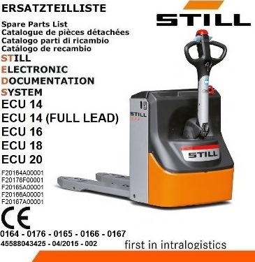 КАТАЛОГ ЗАПЧАСТЕЙ НА ЭЛЕКТРОТЕЛЕЖКУ STILL ECU14 / STILL ECU16 / STILL ECU20 | Still Pallet Truck ECU 14-16-18-20 Electrial & Hydraulic Schematic spareparts manual | Колеса и ролики для электротележек Still | Каталог на колёса, ролики и запчасти для тележек гидравлических Штиль - Штилл (Still)