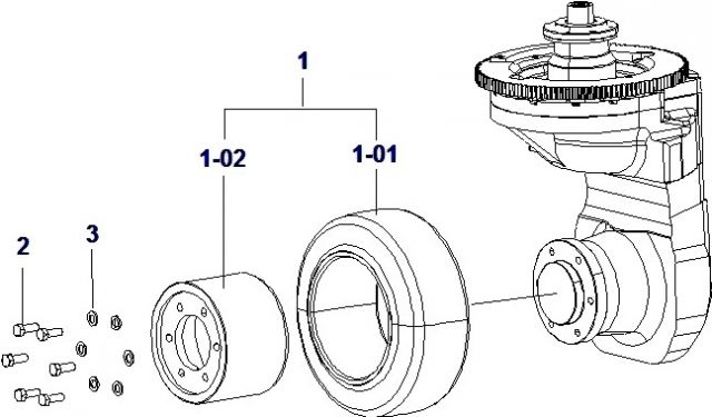 ВЕДУЩИЕ КОЛЁСА РИЧТРАКОВ DAEWOO BR14JW5 / DAEWOO BR16JW5 СЕРИЙ R9/RA/FRA07/FRA08 | DRIVE WHEEL MOUNTING GP - RUBBER-PLAIN DAEWOO BR14JW5 / DAEWOO BR16JW5 | Запчасти для погрузчиков и запчасти на шабелеры ручные гидравлические Дэу, электрические штабелеры Дусан, самоходные штабелеры Doosan, штабелеры с платформой doosan