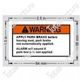 HYSTER 800137301 ЭТИКЕТКА